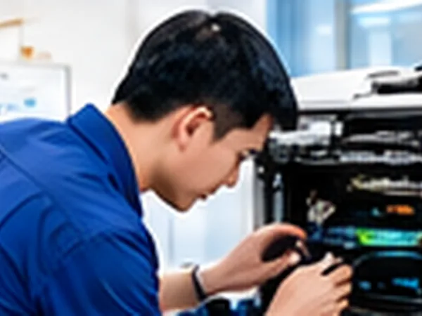 Kỹ thuật viên kiểm tra máy cũ